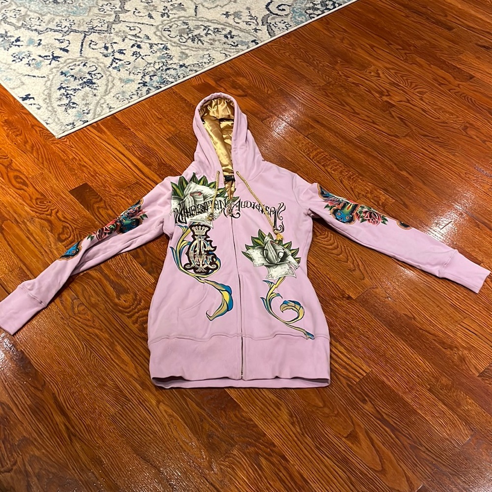 Christian Audigier Rhinestone Hoodie